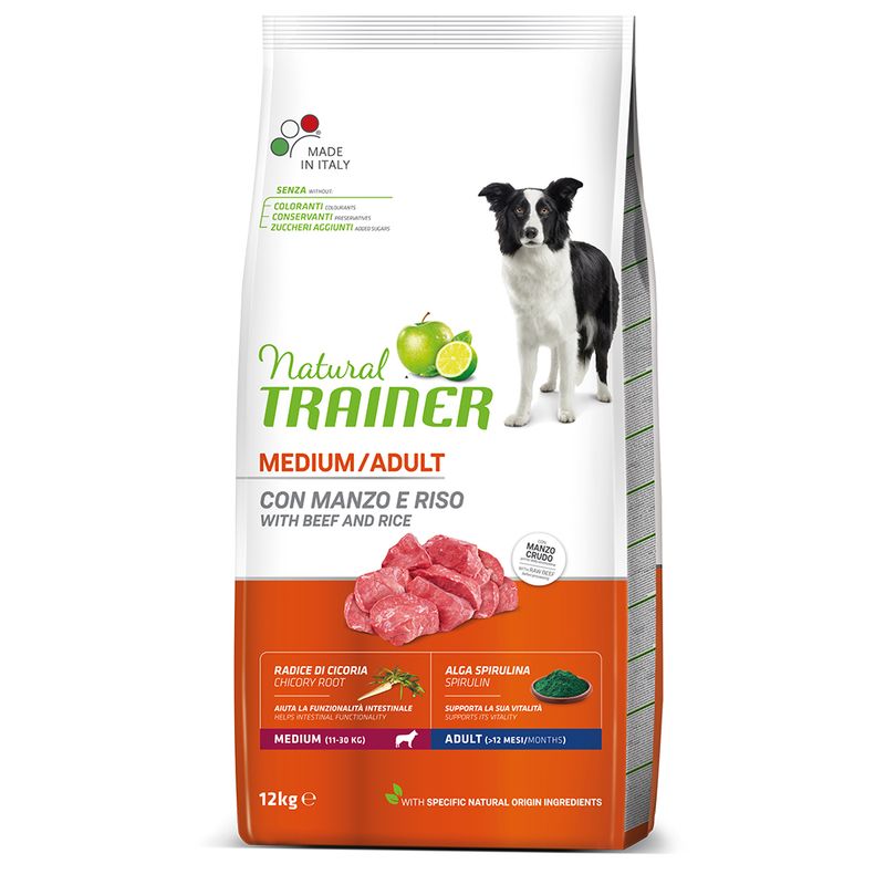 Natural Trainer Adult Maxi con Manzo 12kg - Cane Adulto Natural Trainer Adult Maxi con Manzo 12kg - Cane Adulto